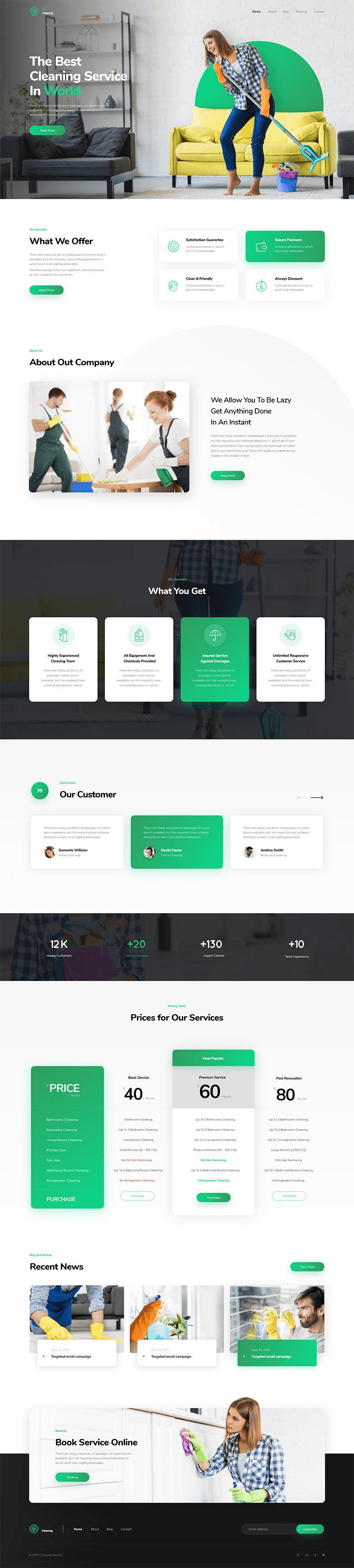 Cleaning Agency website preview