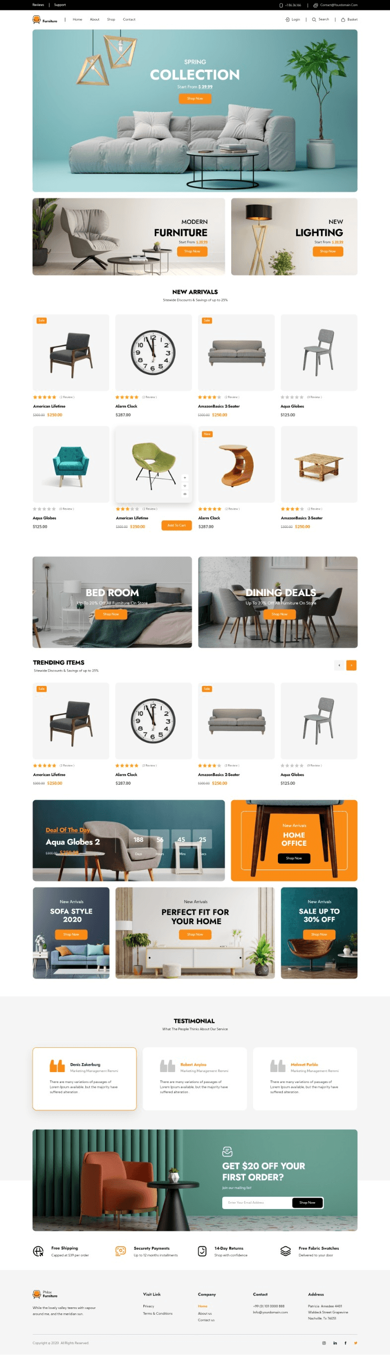 Furniture Shop website preview