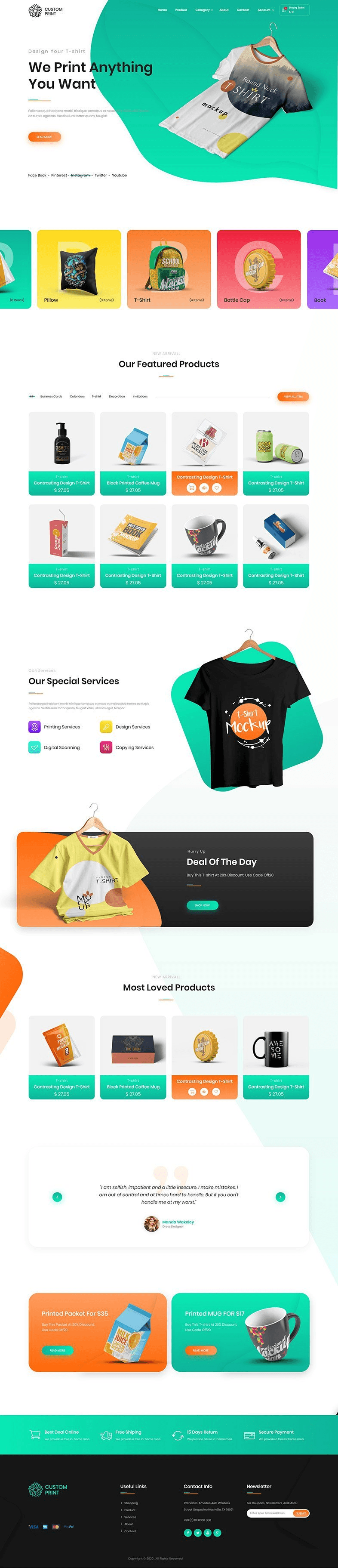 Custom Print website preview