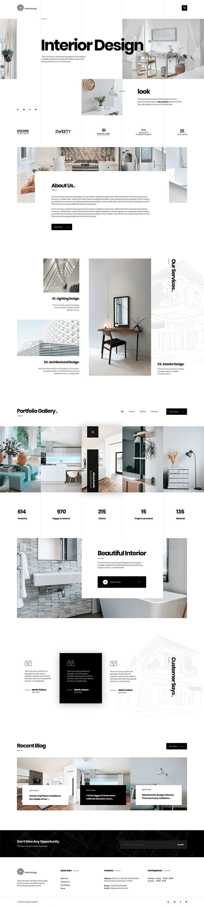 Interior Design website preview