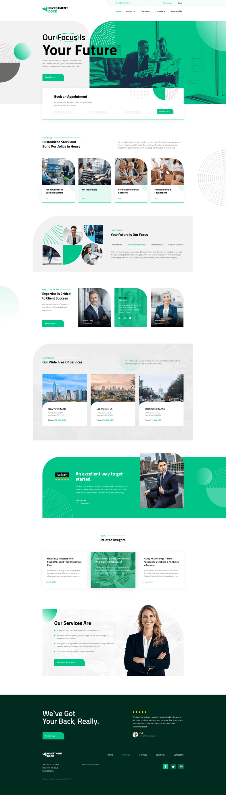 Investment website preview