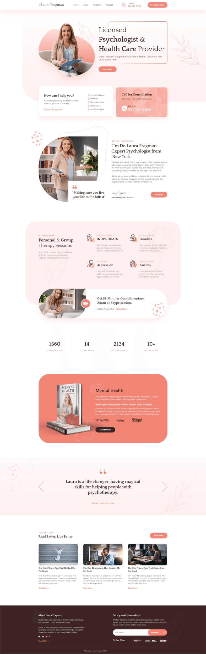 Psychologist website preview